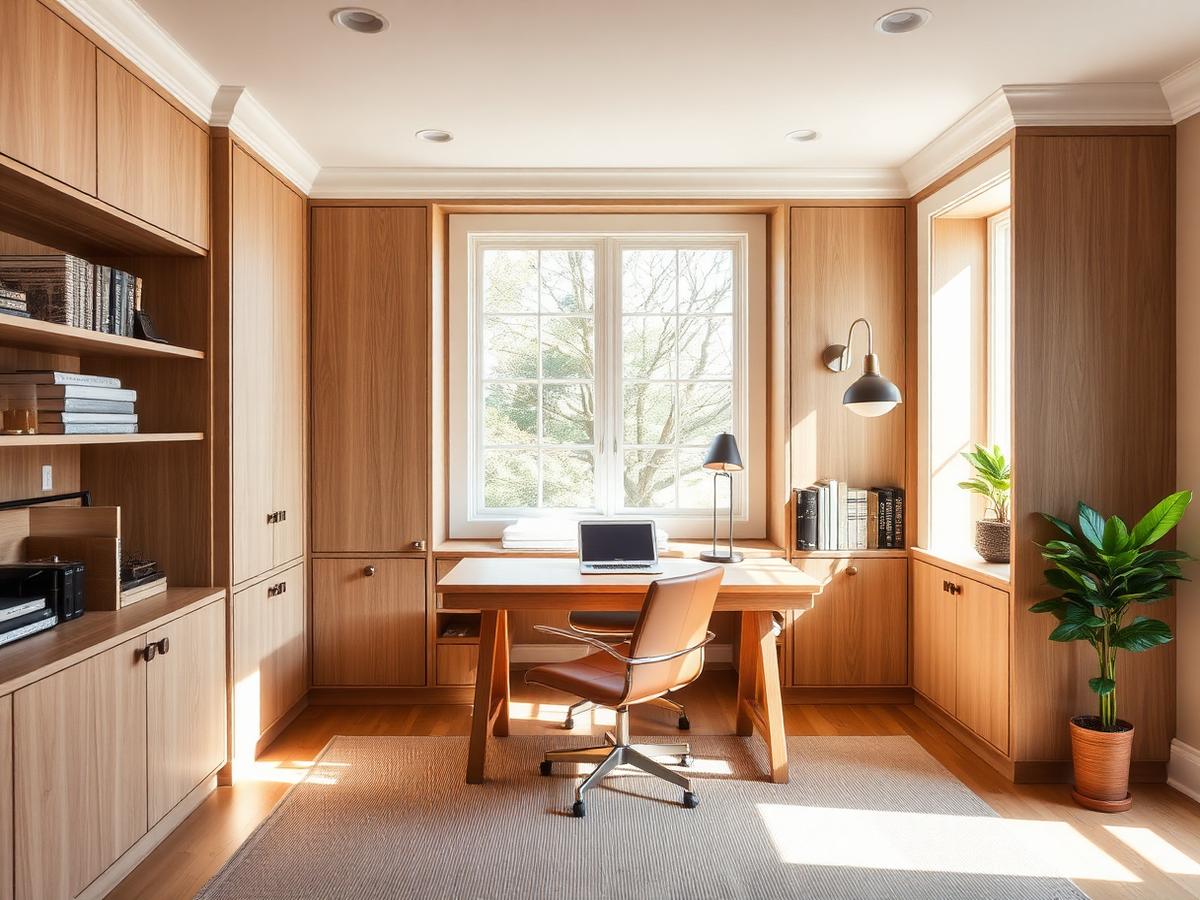 White oak home office